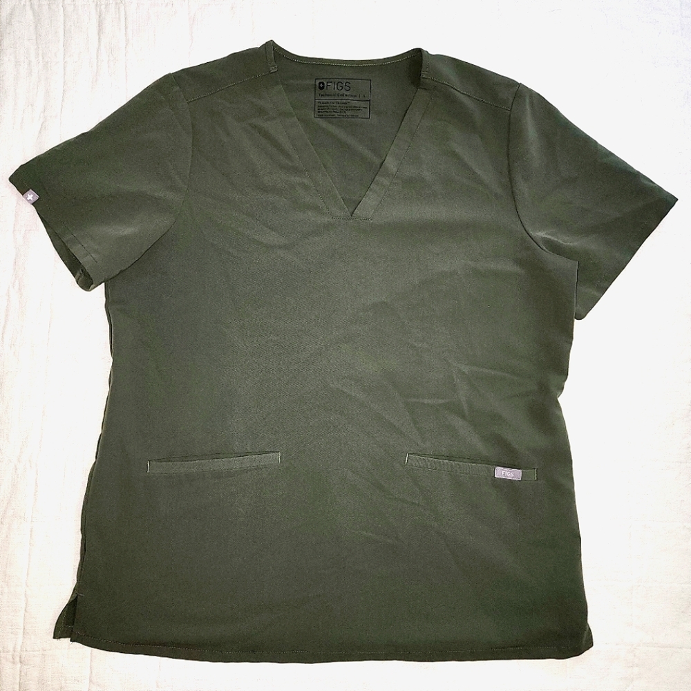 Figs Scrub Technical Green Sz L